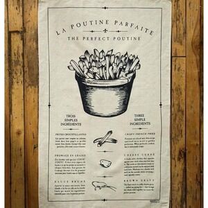 NEW The Perfect Poutine Tea Towel Canada Cotton Kitchen Decor Foodie Food
